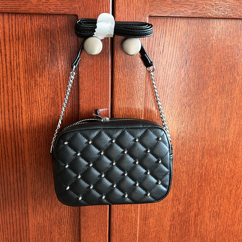 Rebecca Minkoff  silver studded cross body purse